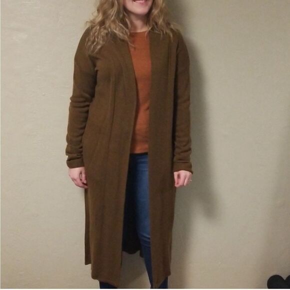 Absolutely Creative Worldwide Brown Stitch Fix Long  Cardigan Women Size XL - Picture 1 of 10